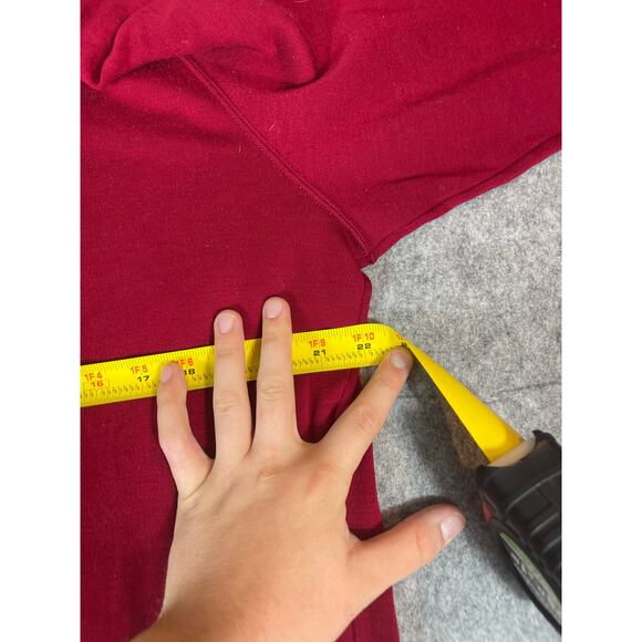 VINTAGE Collegiate Pacific Jacket Womens XL Red Manchester Full Zip Athletic 90s - Picture 2 of 6